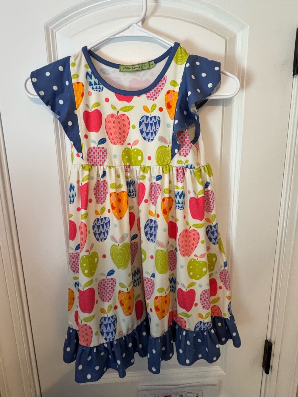 Girls Apple Print Dress 🍎🍏
